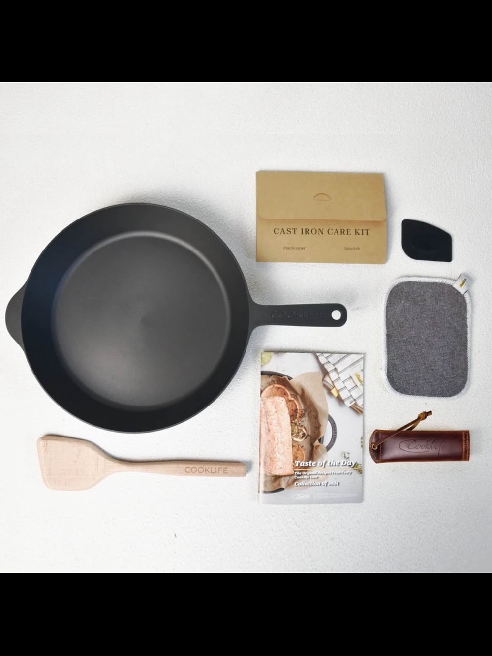 NEW IN BOX COOKLIFE 12 Inch Lightweight Pre-Seasoned Cast Iron Skillet